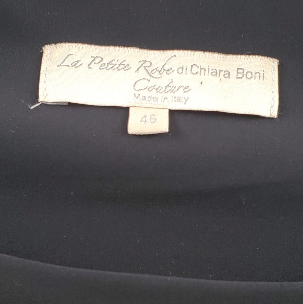 Women's Chiara Boni La Petite Robe Black Dress Size 46 / US 10 - Picture 5 of 6